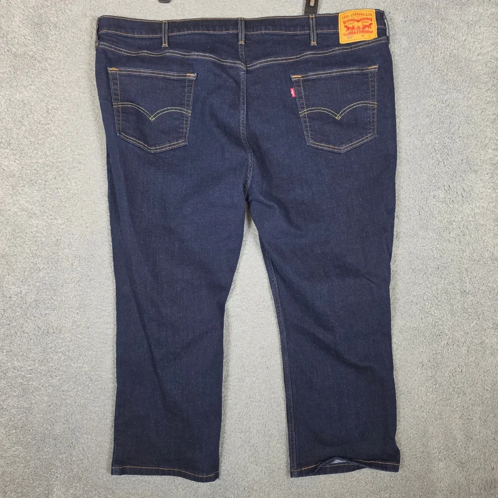 Levi's 511 Jeans Mens 50x28 Slim Dark Wash Blue Excellent Stretch Denim
